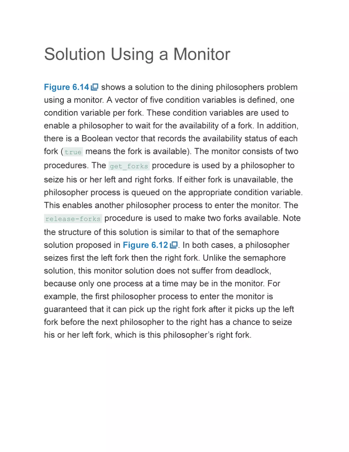 Solution Using a Monitor