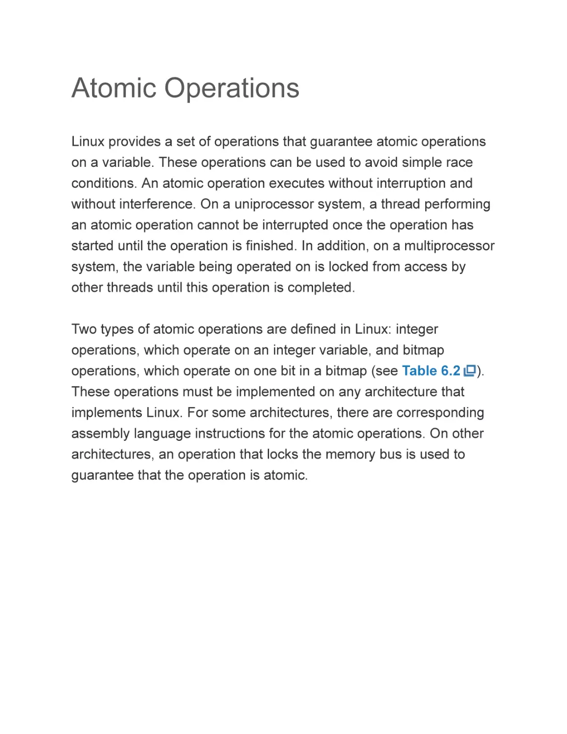 Atomic Operations