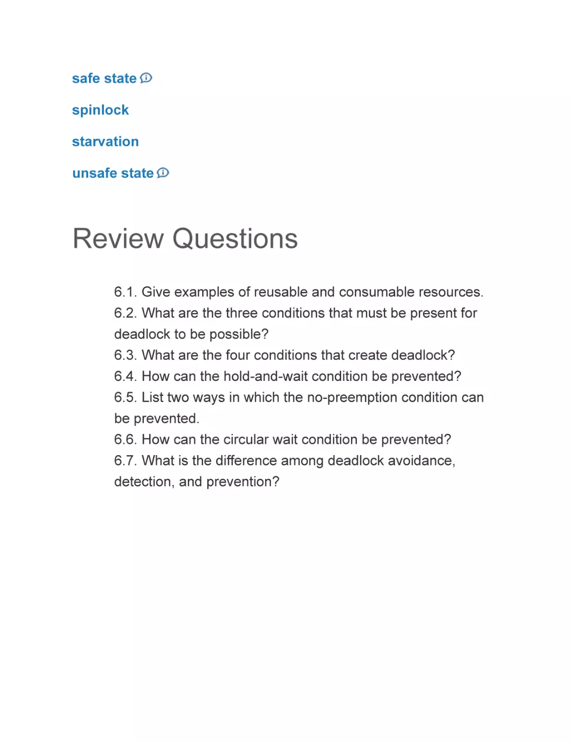 Review Questions