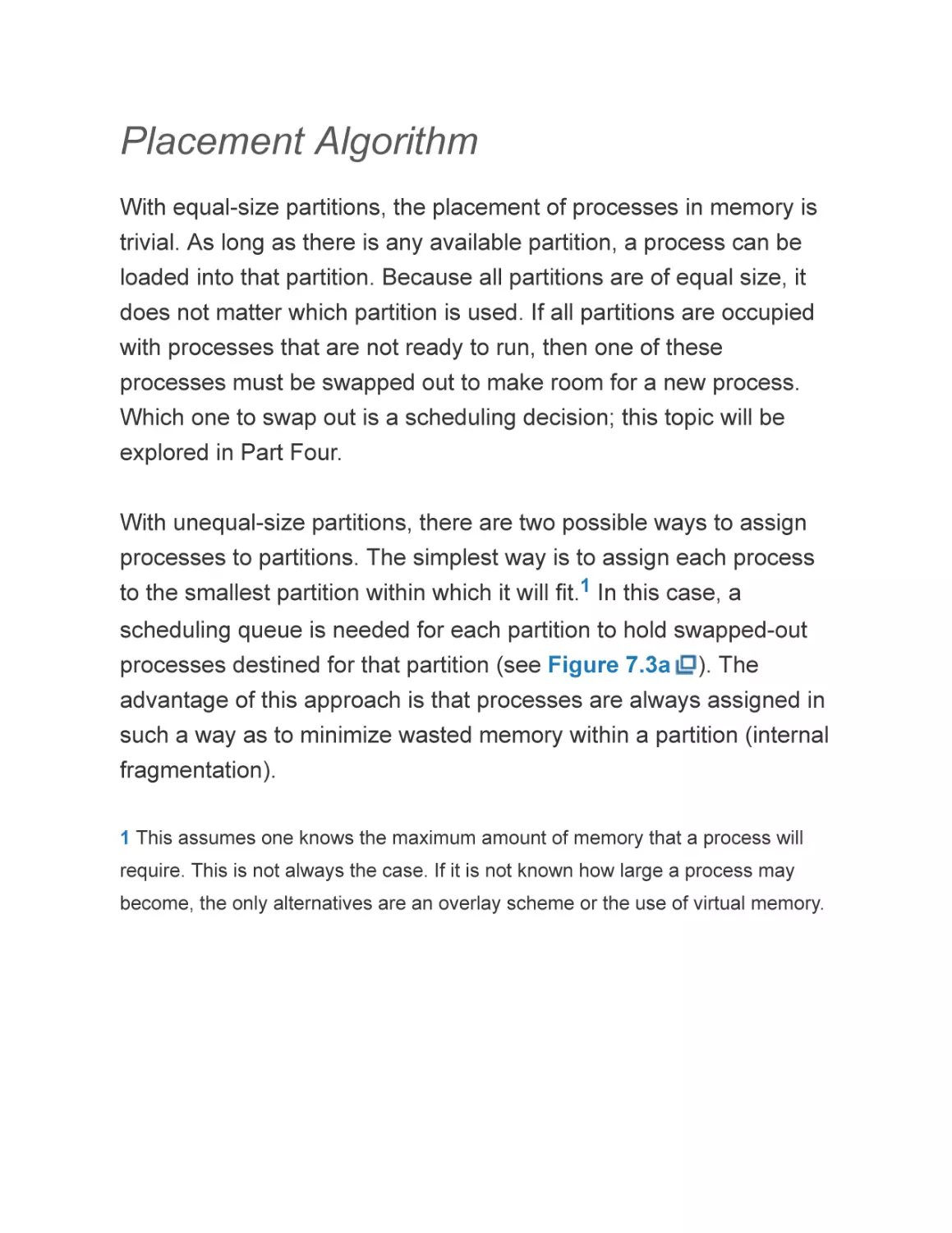 Placement Algorithm