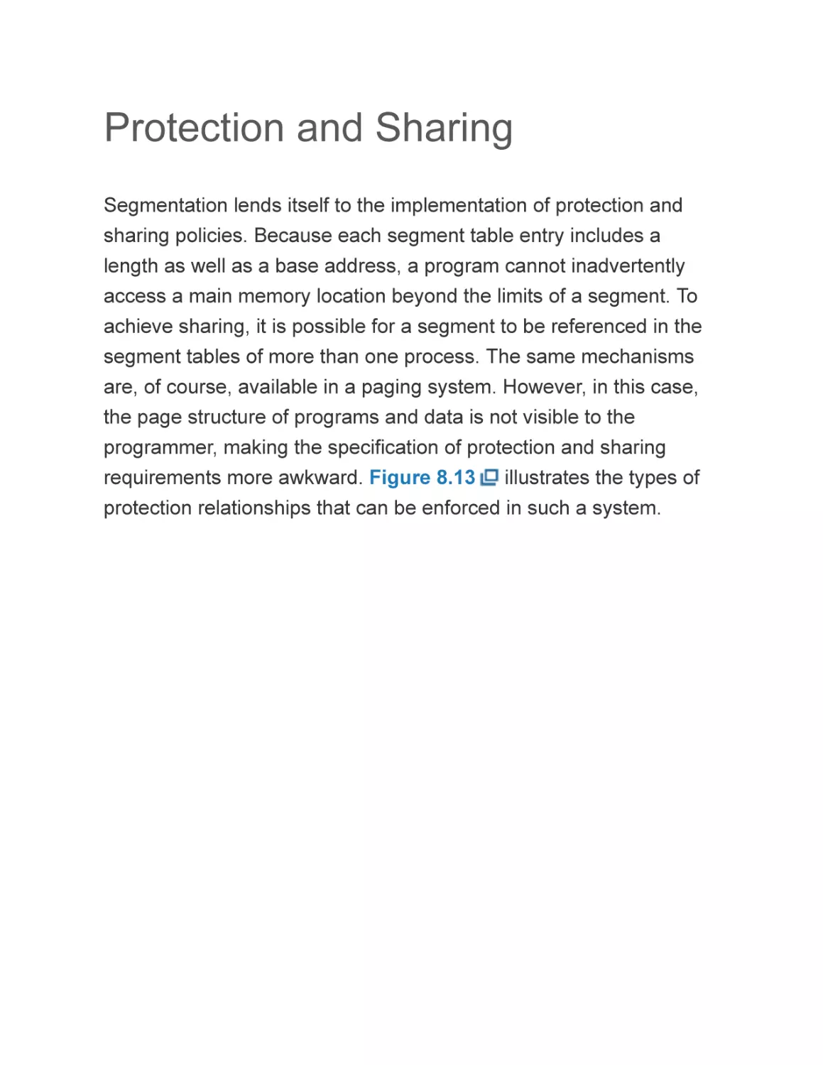 Protection and Sharing