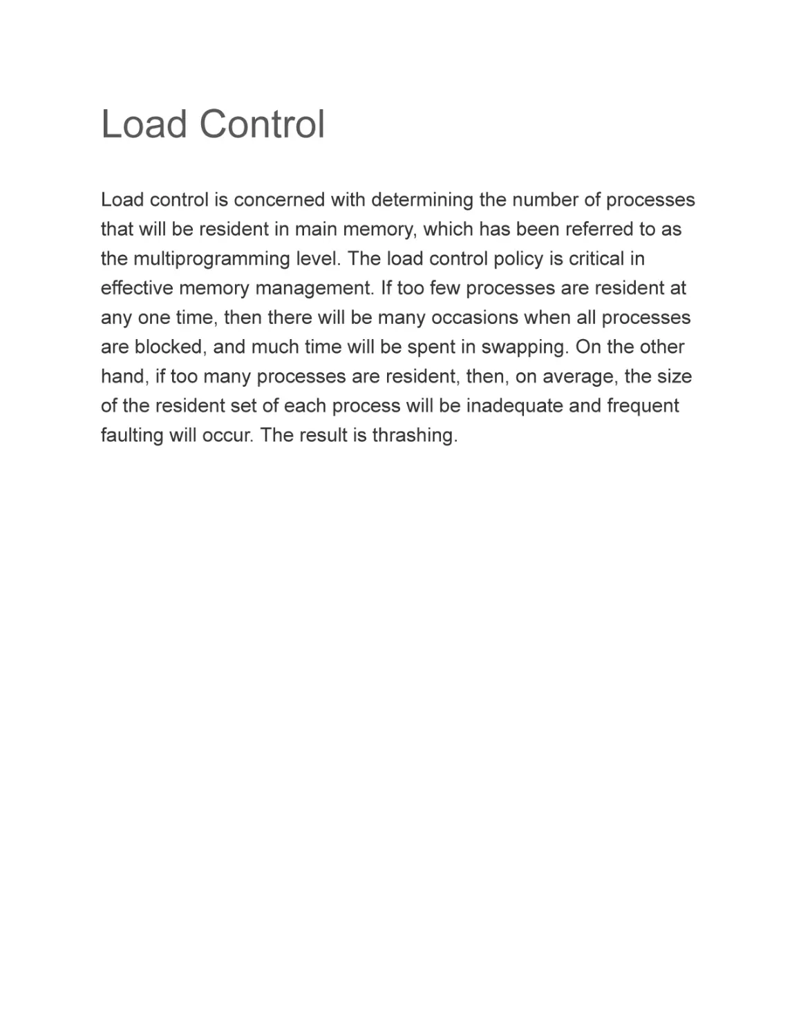 Load Control