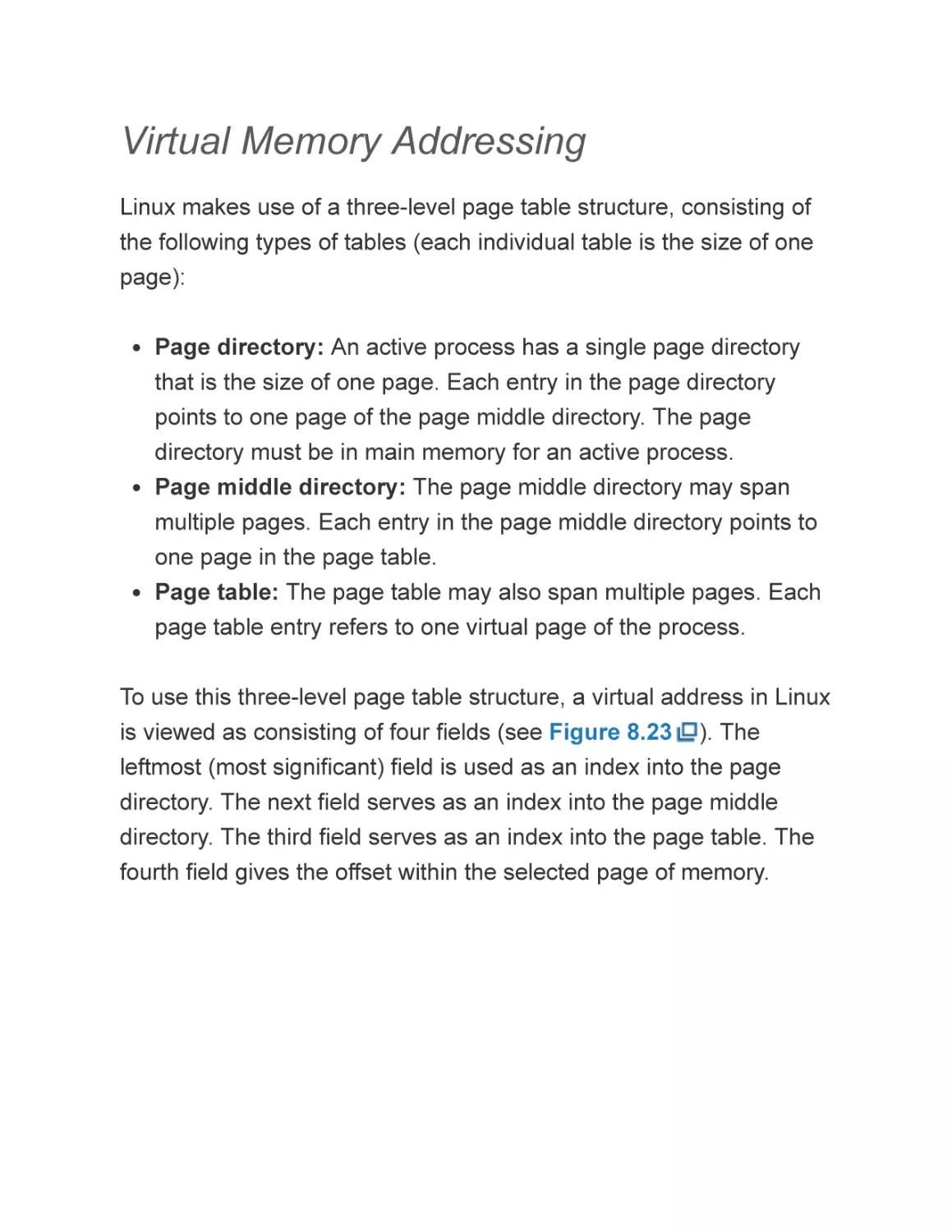 Virtual Memory Addressing
