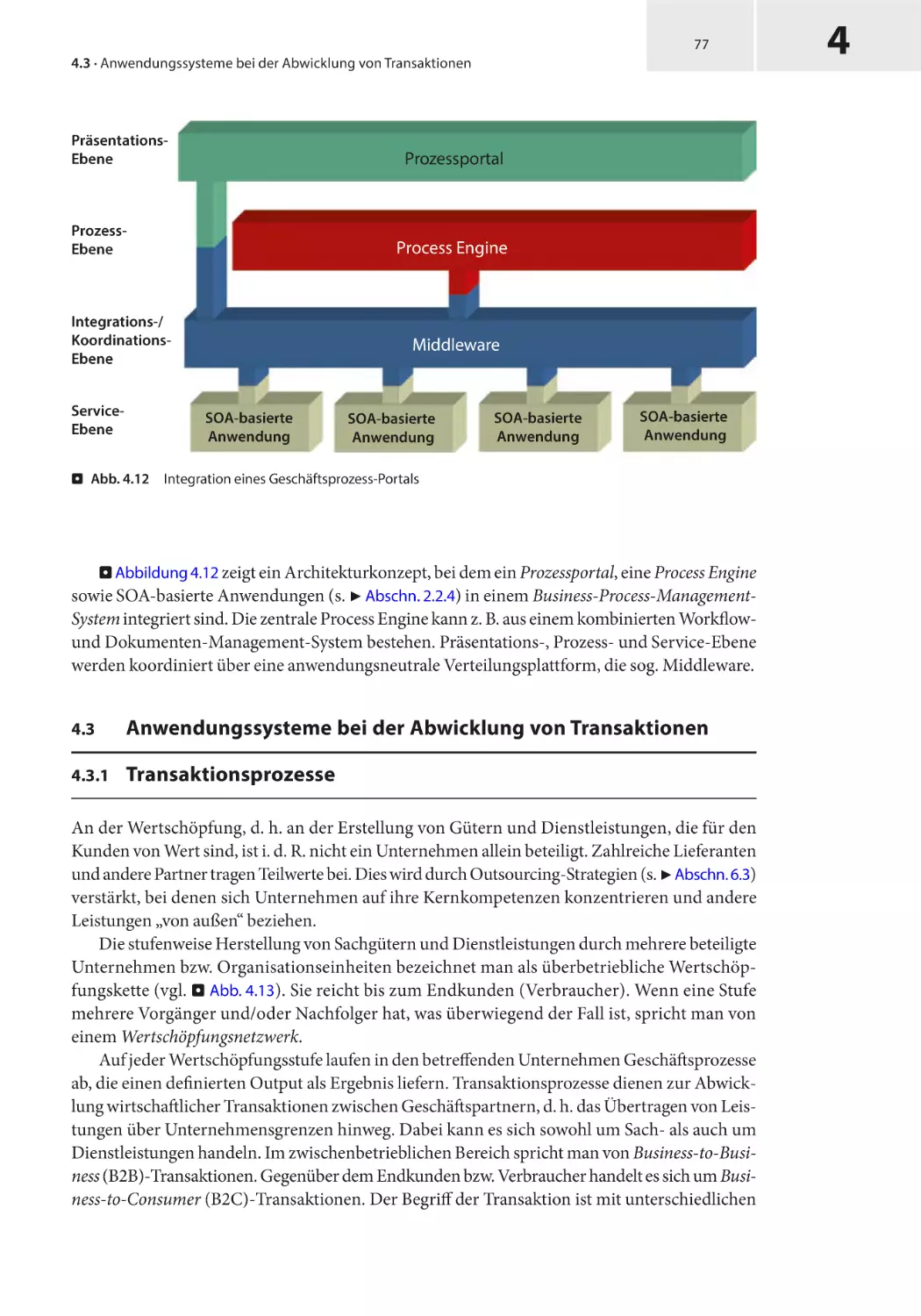 4.3 Anwendungssysteme bei der Abwicklung von Transaktionen
4.3.1 Transaktionsprozesse