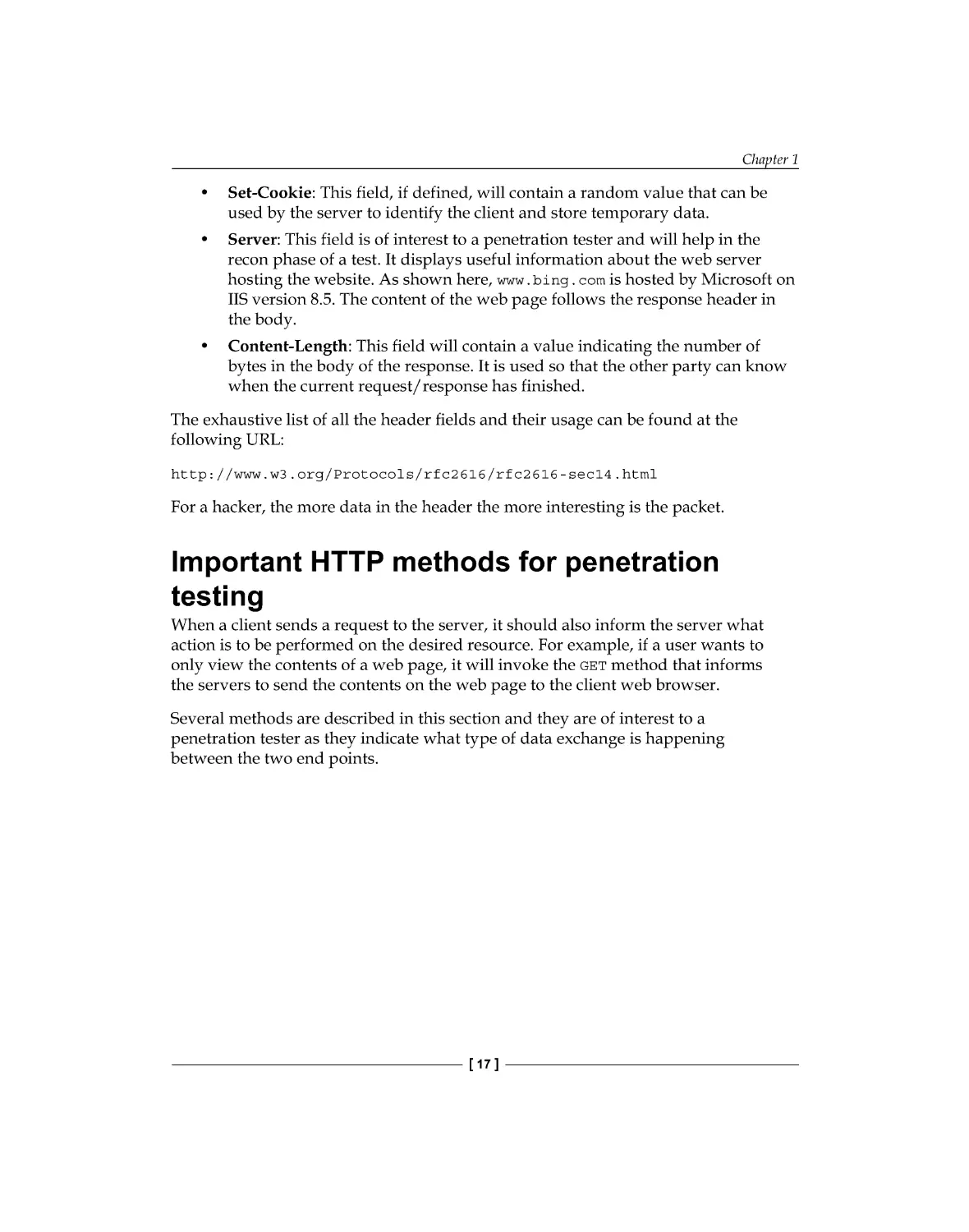 Important HTTP methods for penetration testing