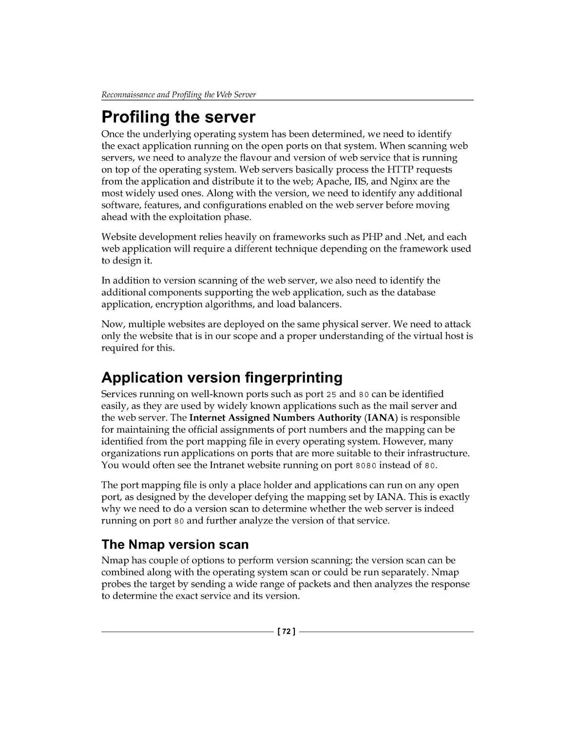 Profiling the server