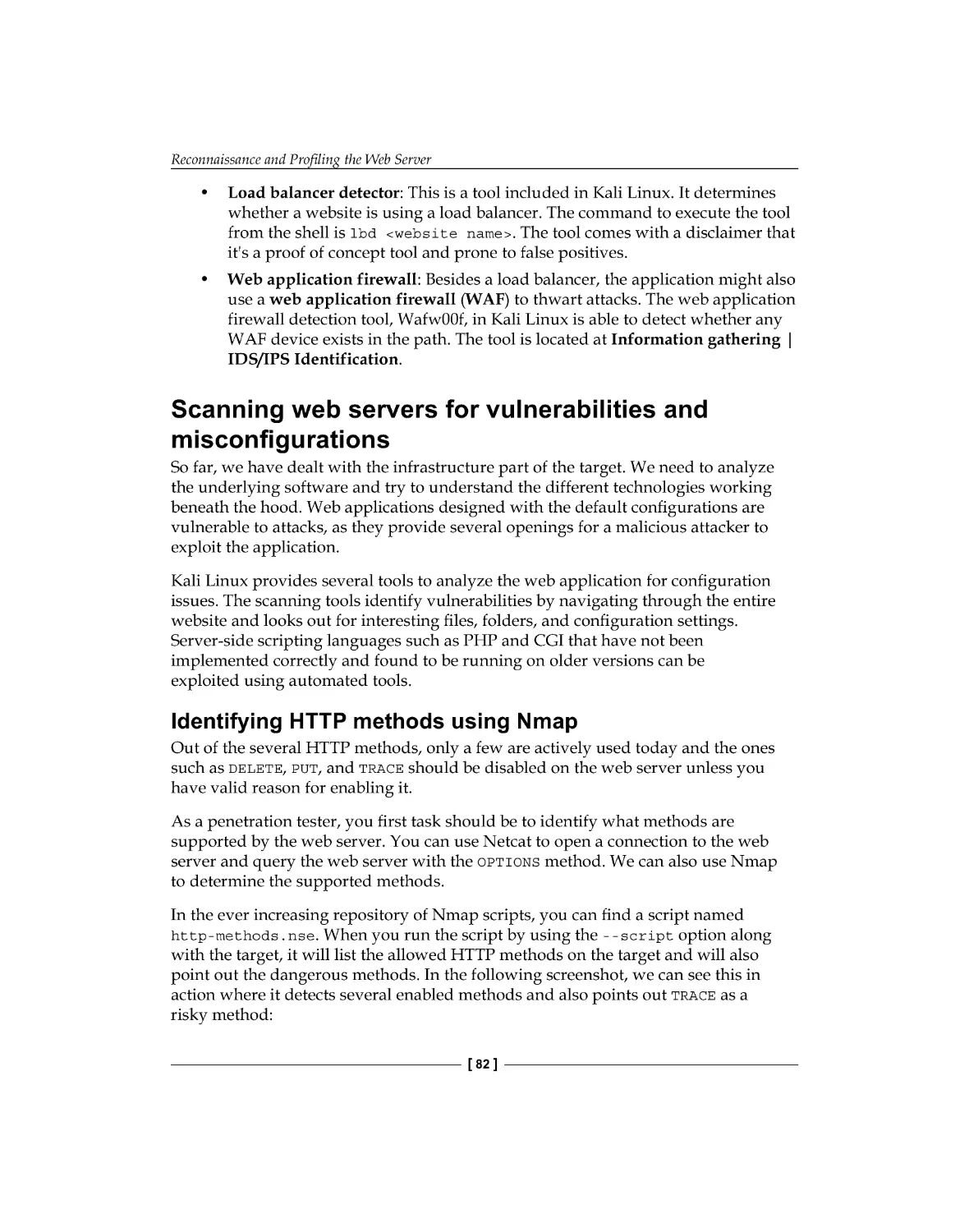 Scanning web servers for vulnerabilities and misconfigurations