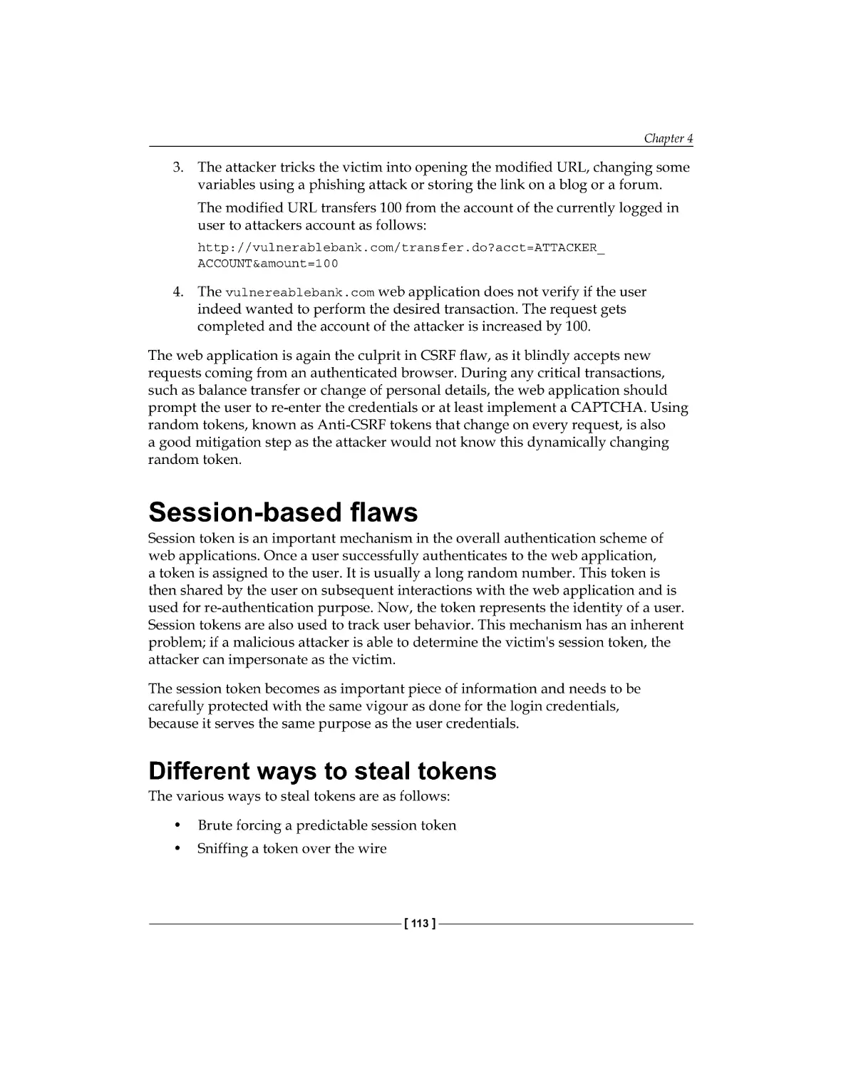 Session-based flaws