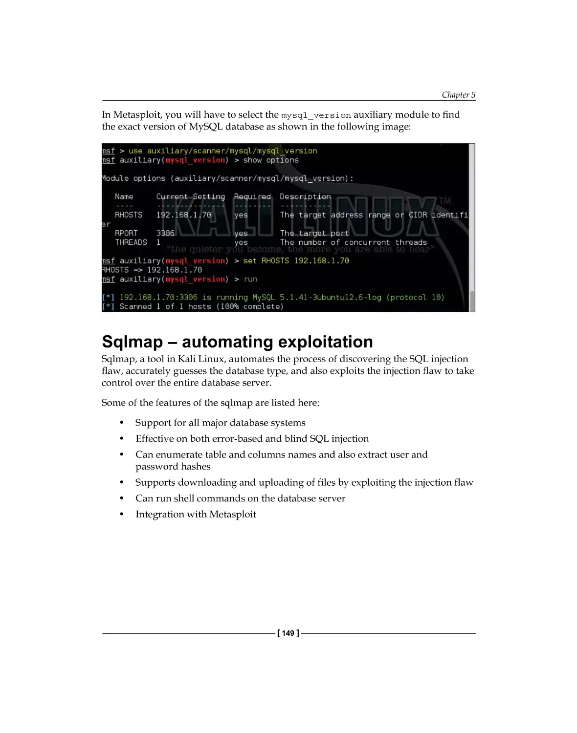 Sqlmap – automating exploitation