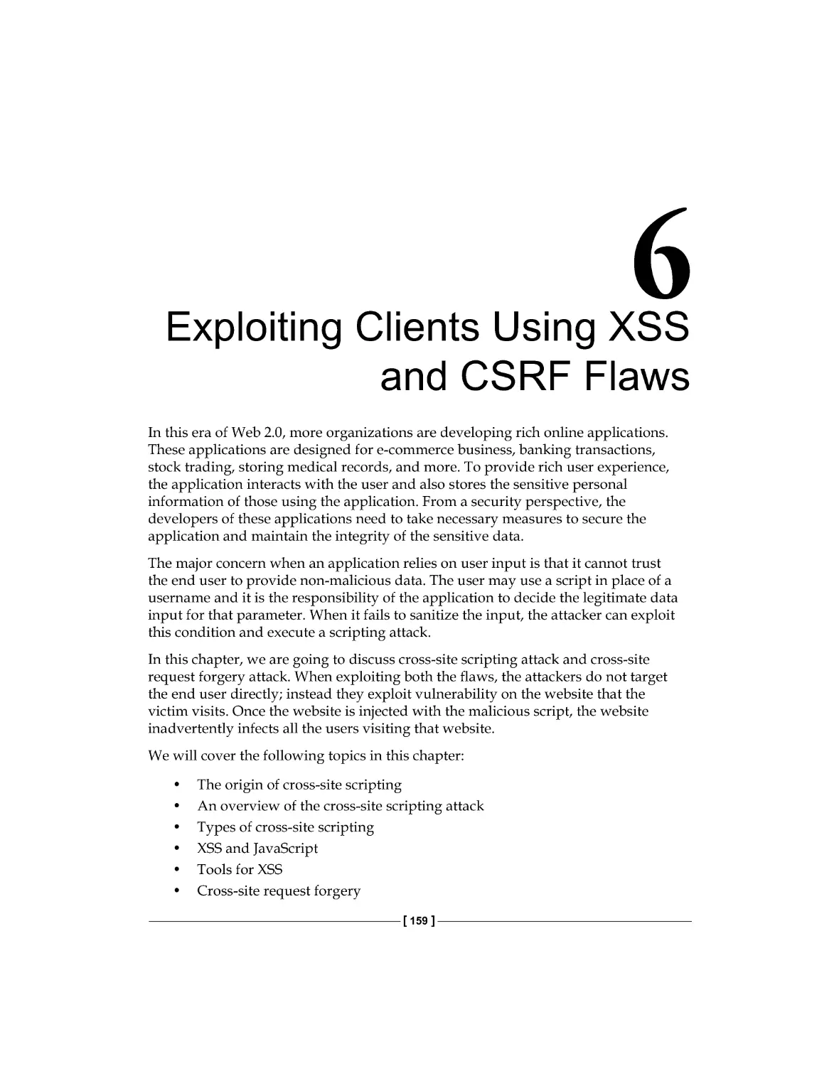 Chapter 6: Exploiting Clients Using XSS and CSRF Flaws