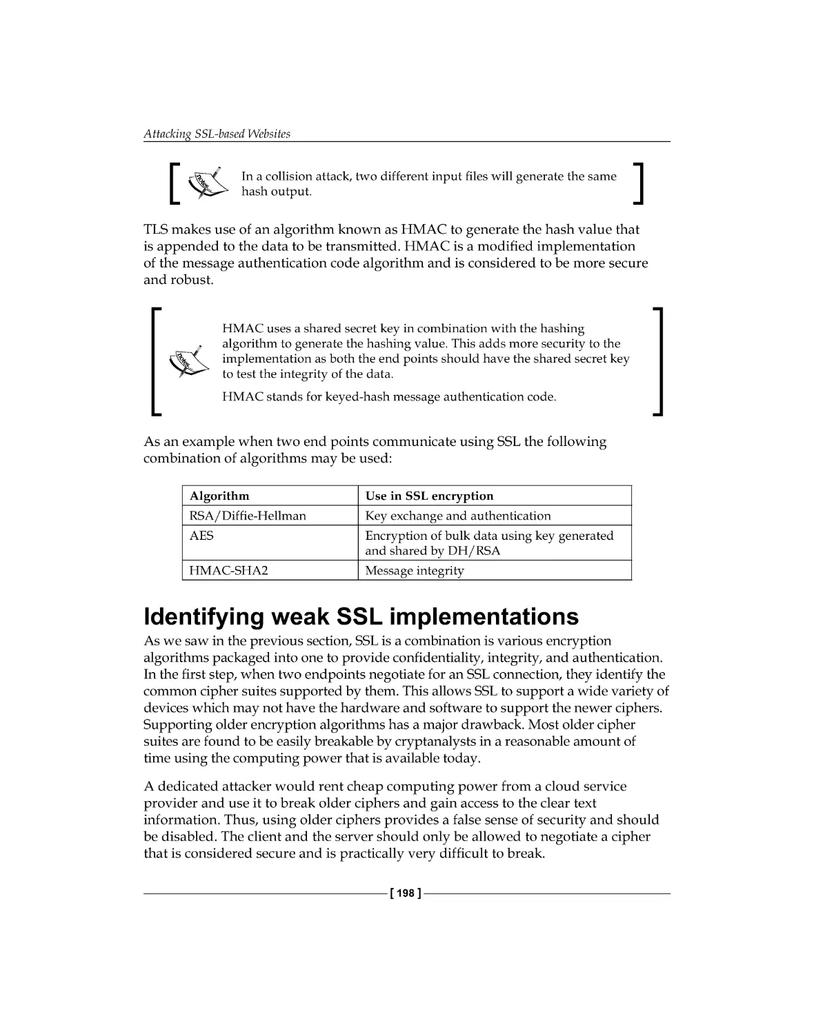 Identifying weak SSL implementations