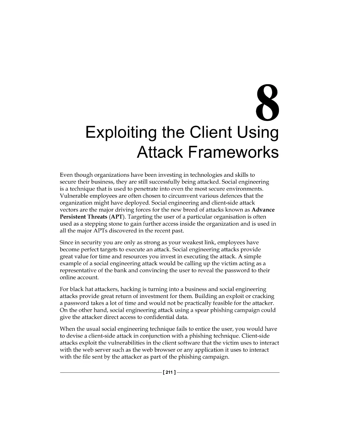 Chapter 8: Exploiting the Client Using Attack Frameworks