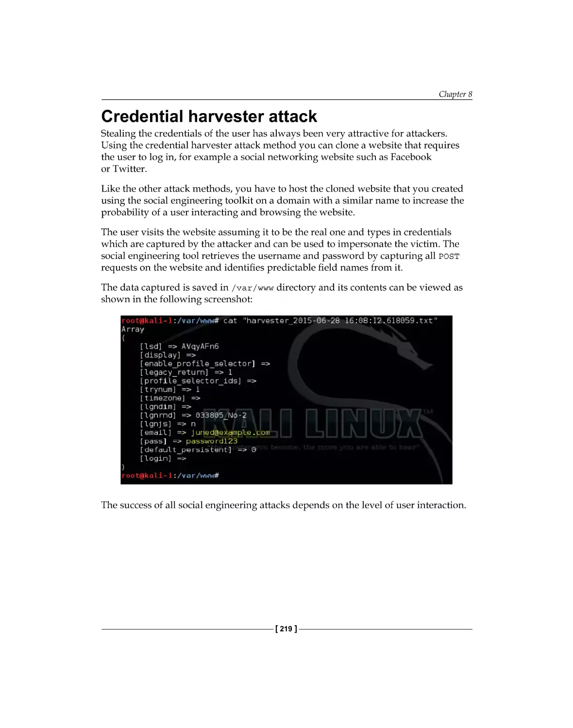 Credential harvester attack