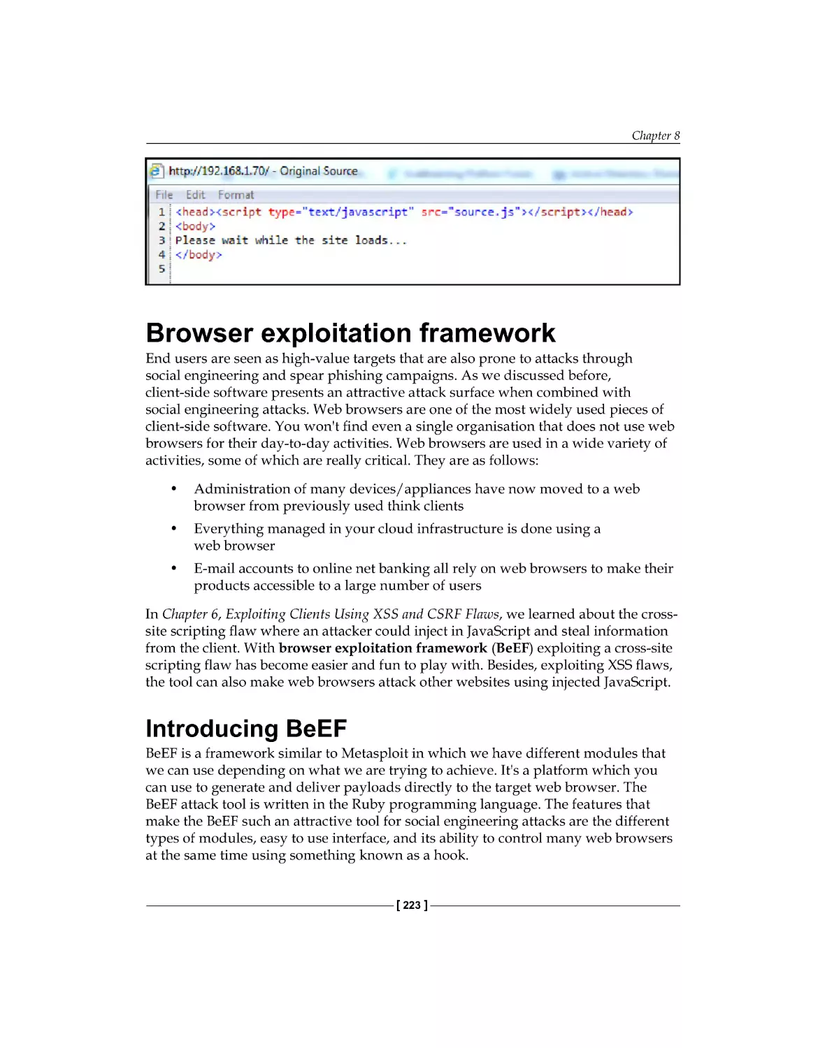 Browser exploitation framework