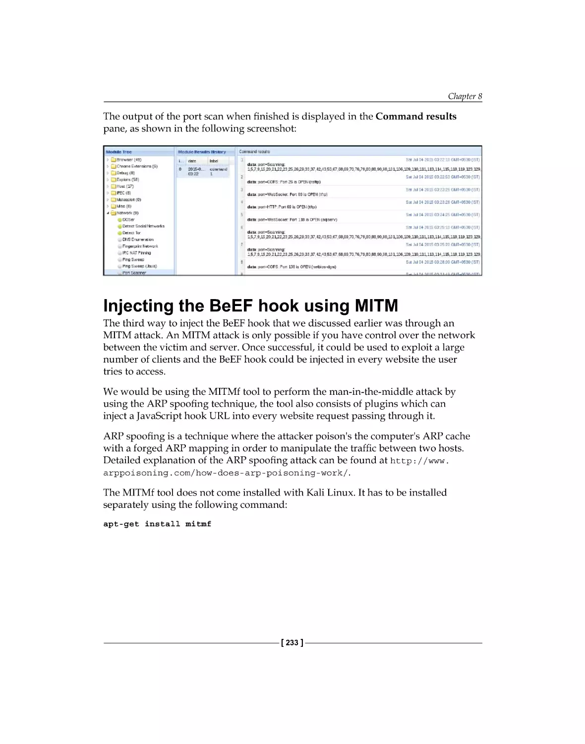 Injecting the BeEF hook using MITM