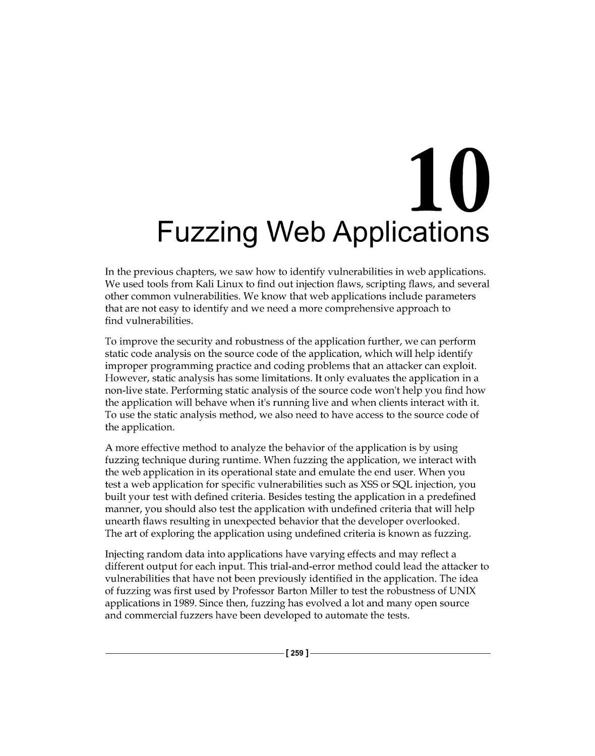 Chapter 10: Fuzzing Web Applications