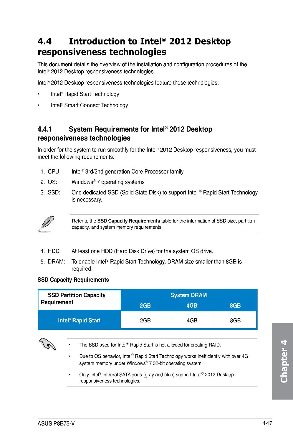 4.4	Introduction to Intel® 2012 Desktop responsiveness technologies