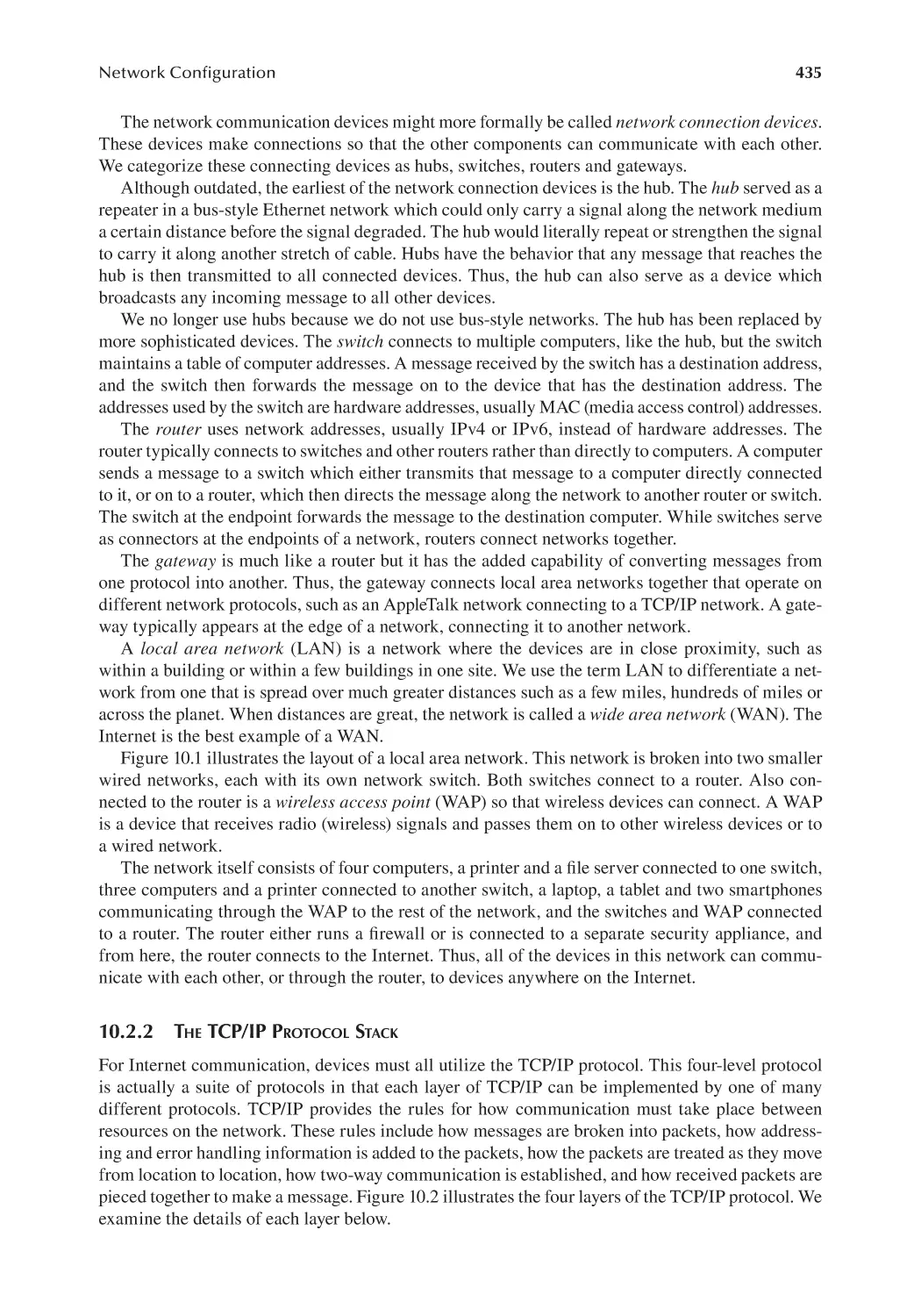 10.2.2 The TCP/IP Protocol Stack