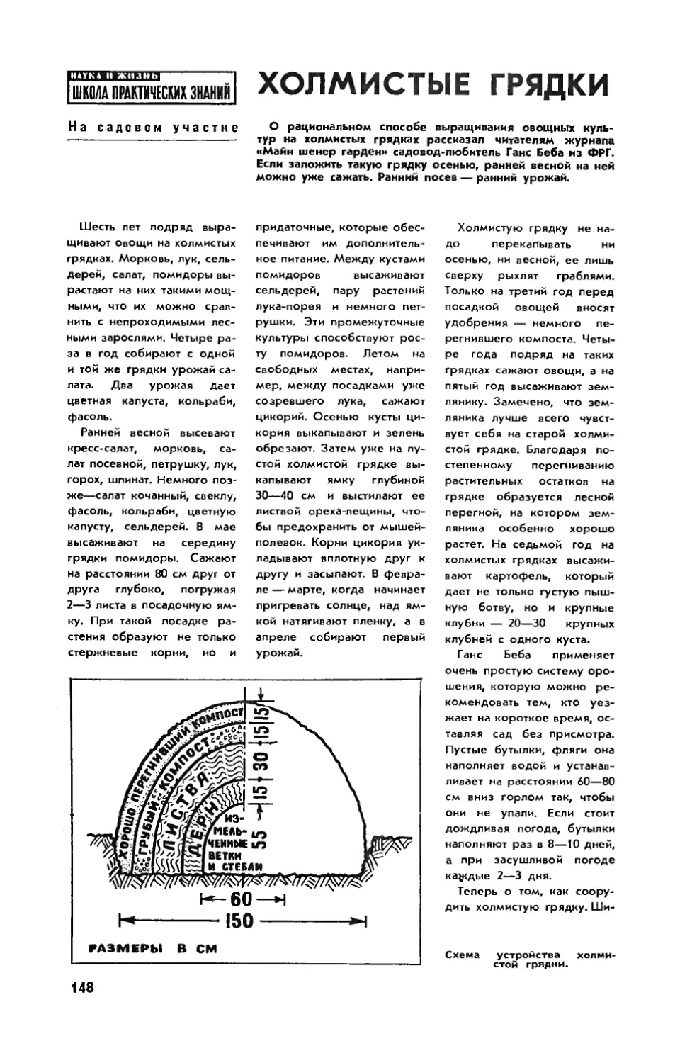 [На садовом участке] — Холмистые грядки