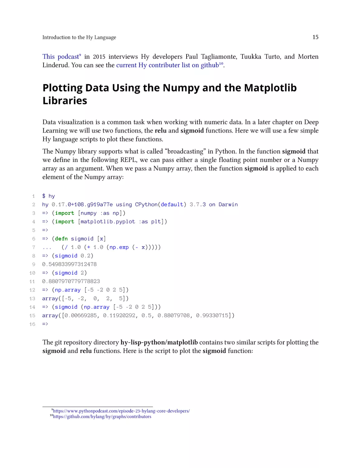 Plotting Data Using the Numpy and the Matplotlib Libraries