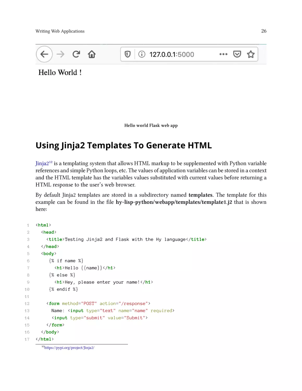 Using Jinja2 Templates To Generate HTML