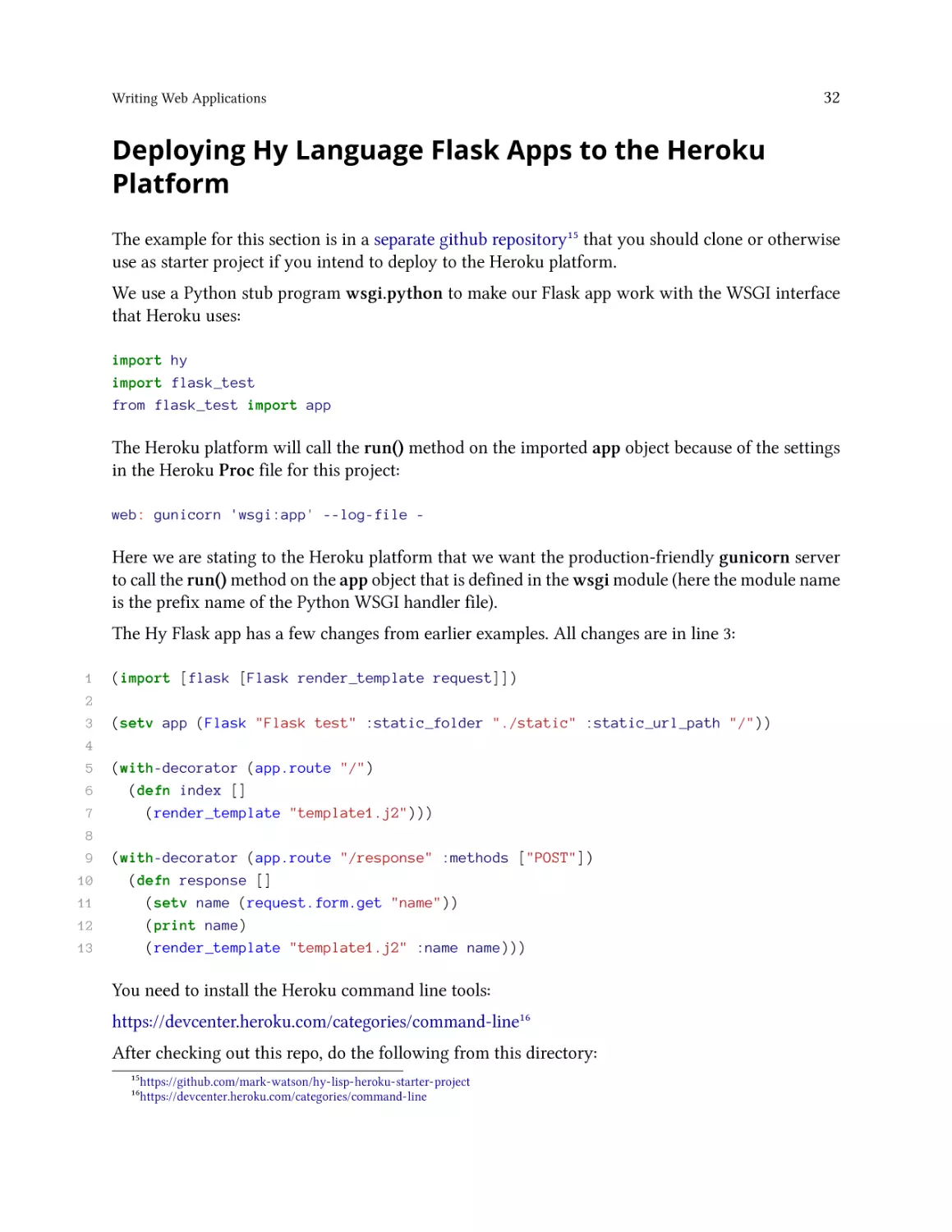 Deploying Hy Language Flask Apps to the Heroku Platform