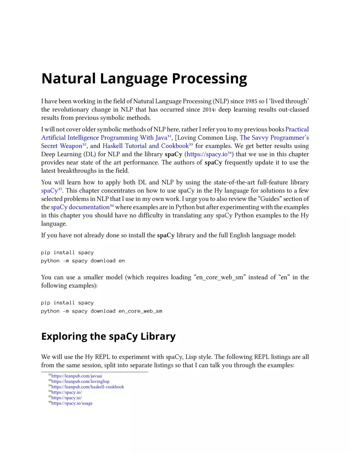 Natural Language Processing
Exploring the spaCy Library
