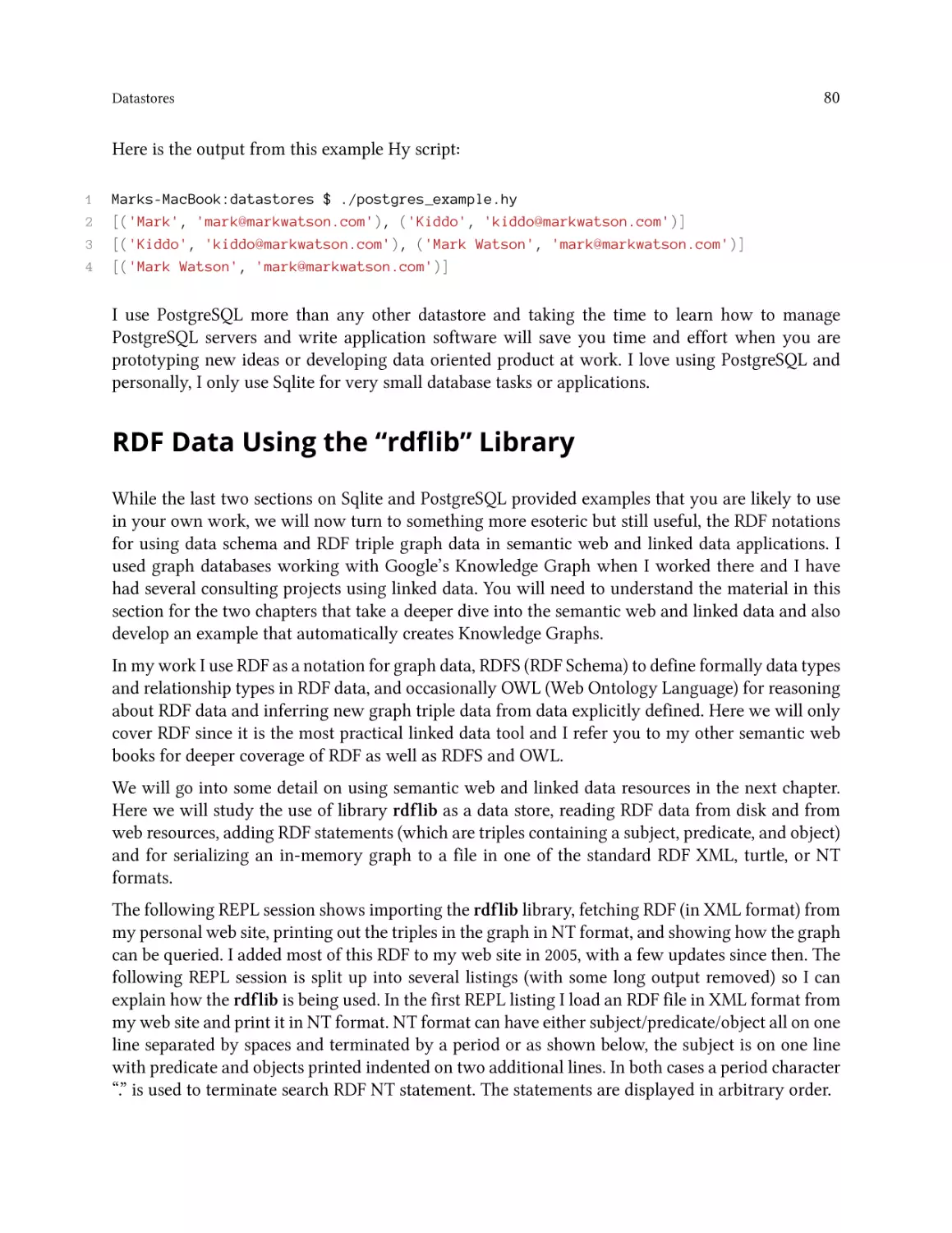 RDF Data Using the ``rdflib'' Library