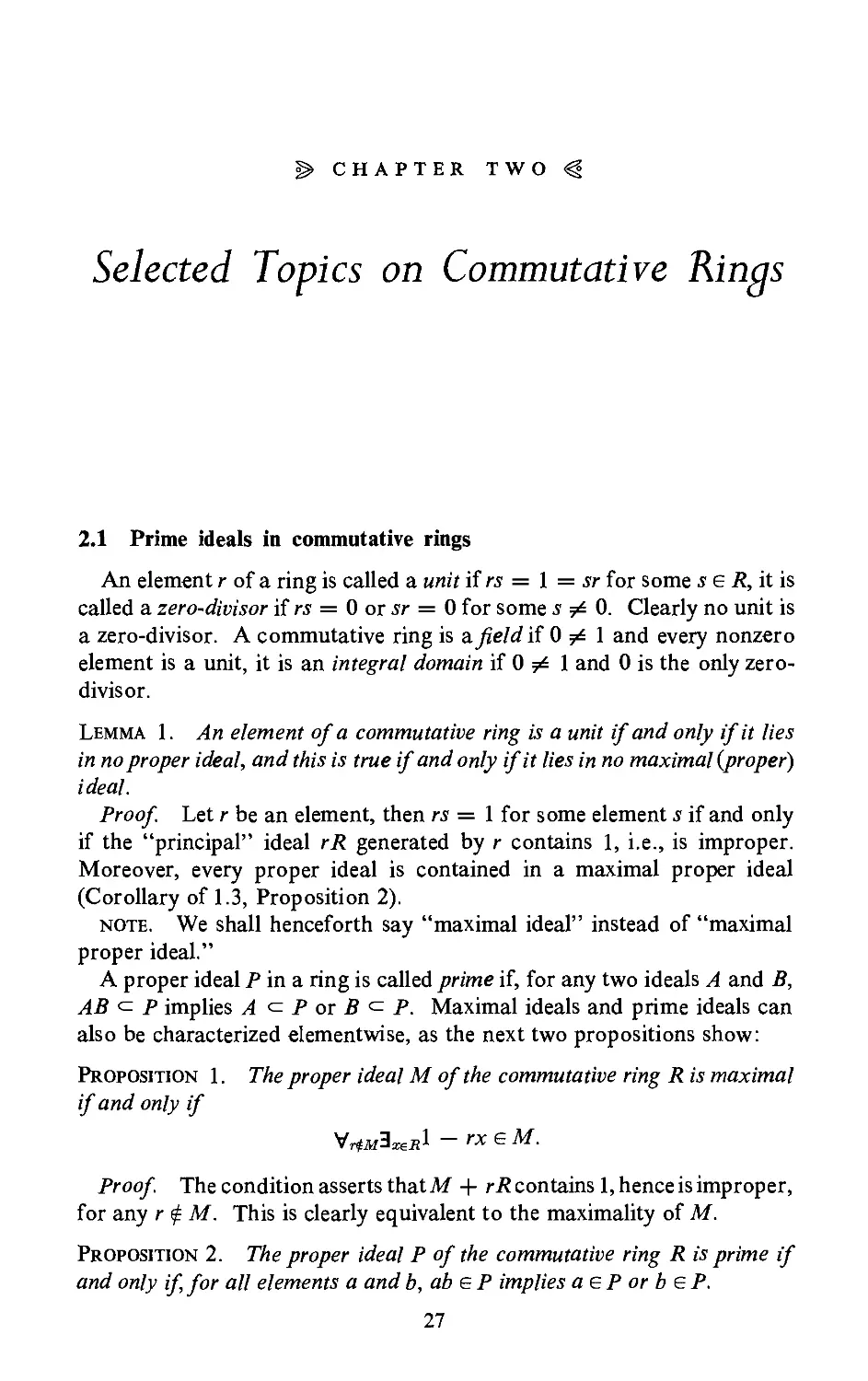 2. Selected Topics on Commutative Rings