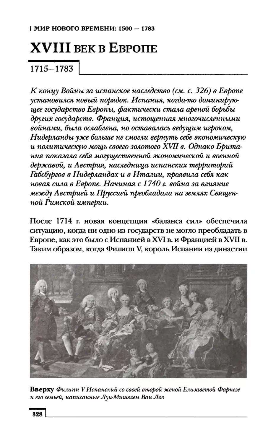 XVIII век в Европе 1715-1783