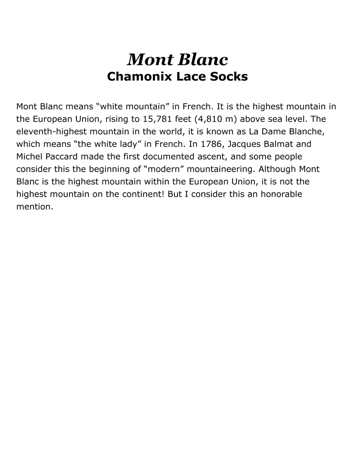 Mont Blanc