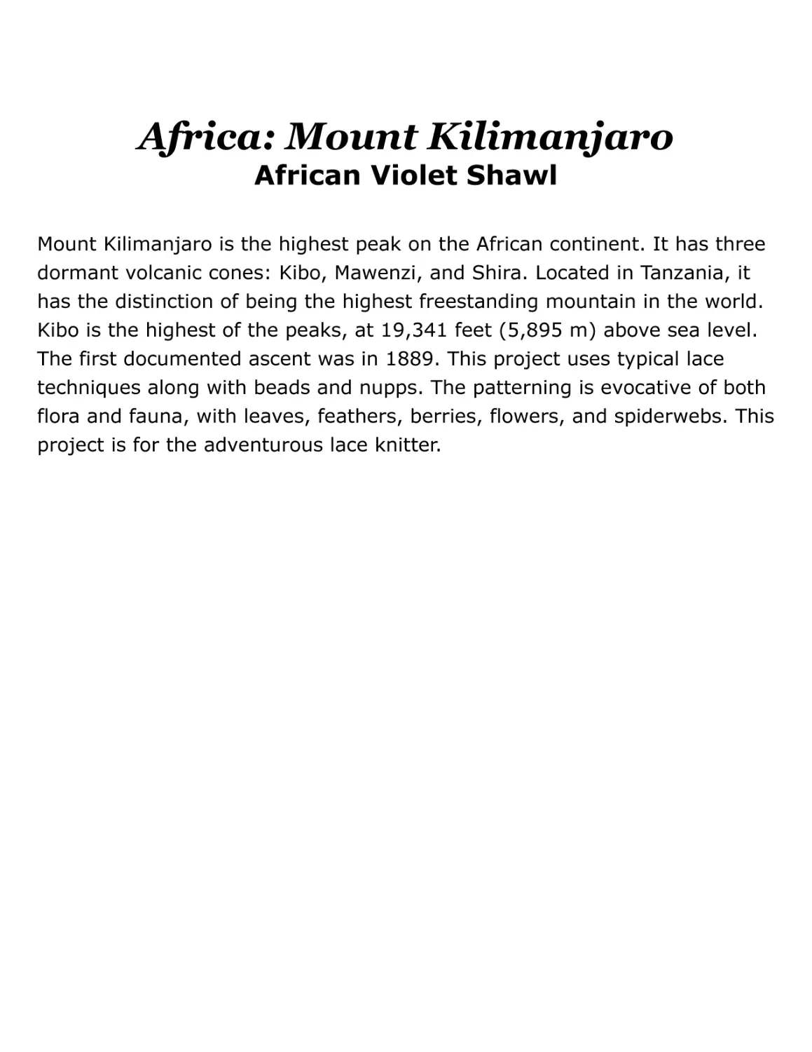 Africa—Mount Kilimanjaro