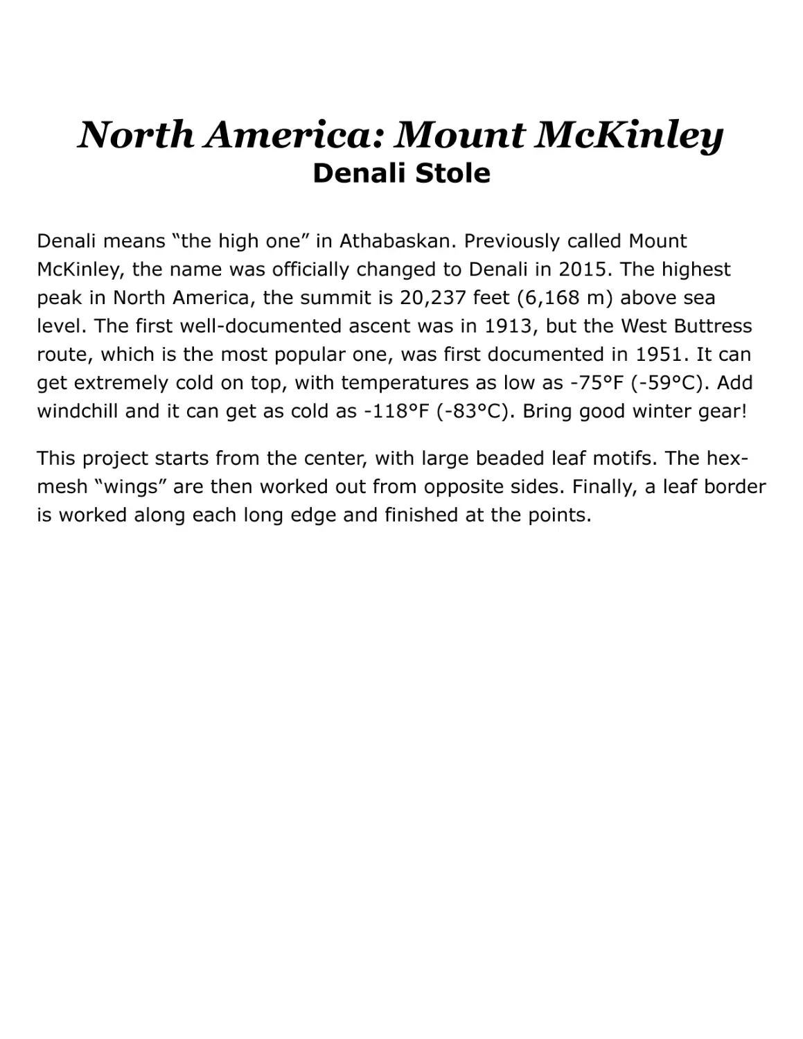 North America—Mount McKinley