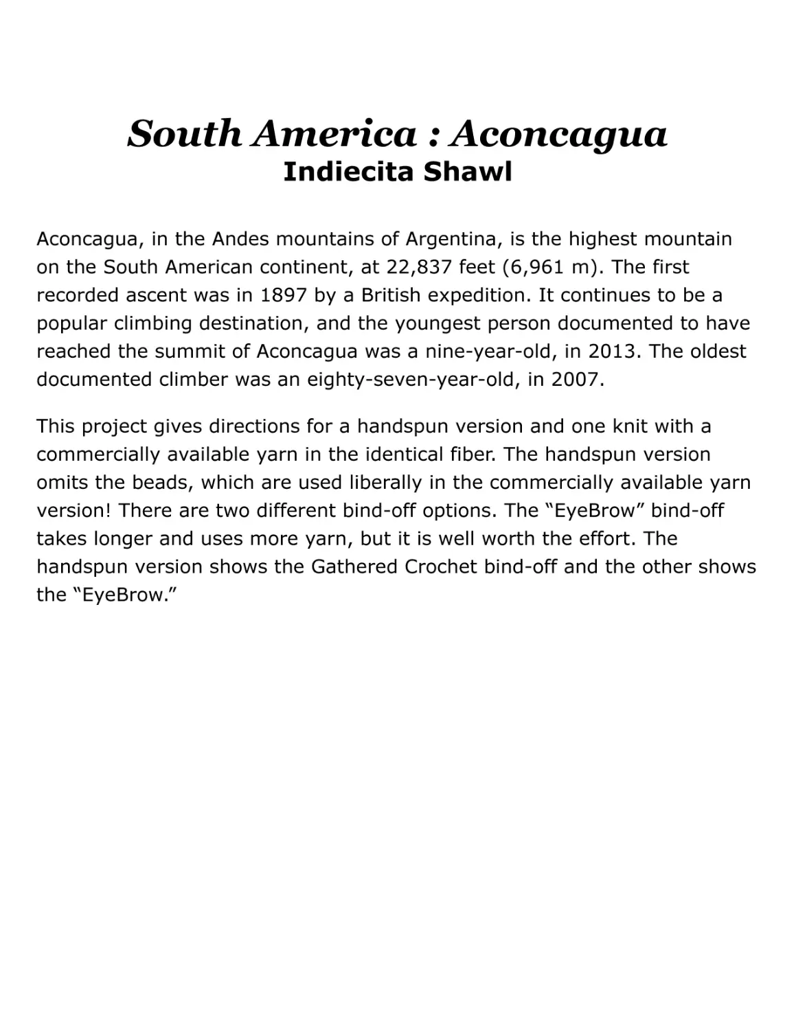 South America—Aconcagua