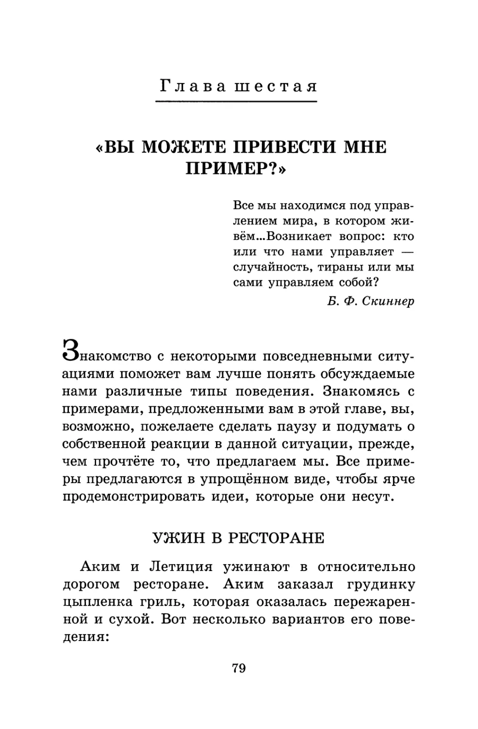 Глава 6. «Вы можете привести мне пример?»