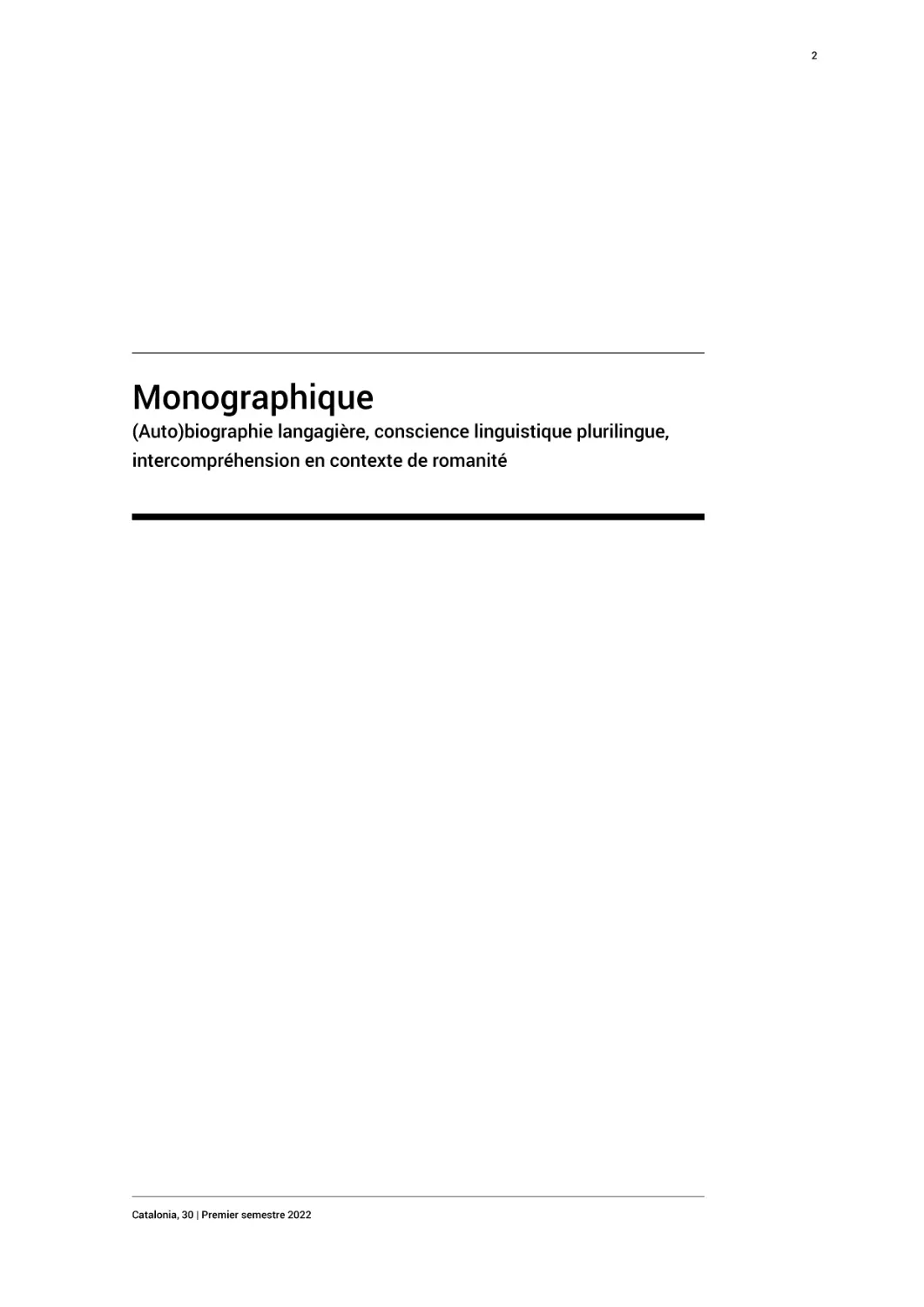 Monographique