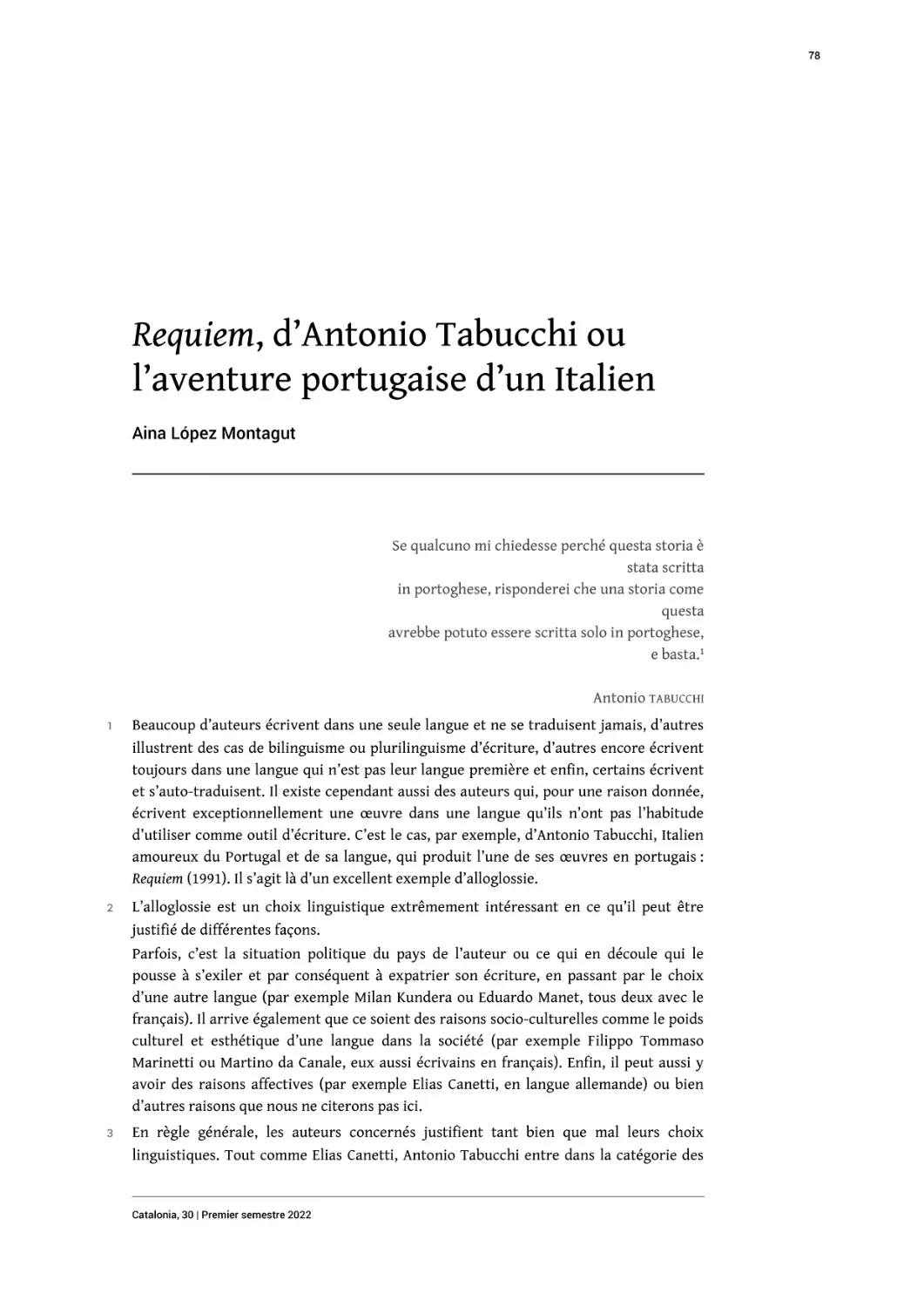 Requiem, d’Antonio Tabucchi ou l’aventure portugaise d’un Italien