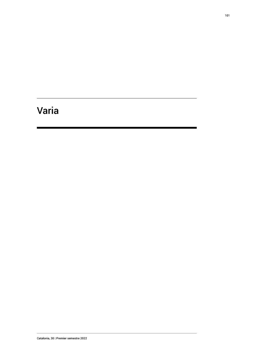 Varia