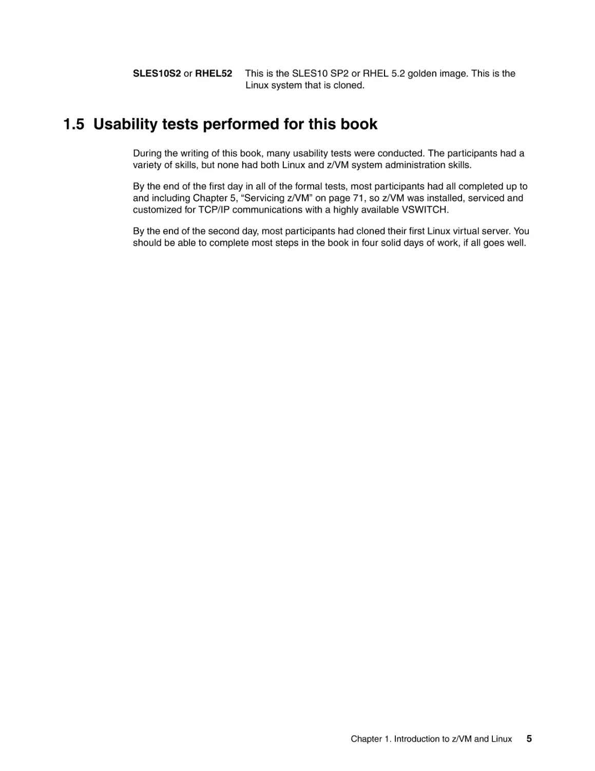 1.5 Usability tests performed for this book