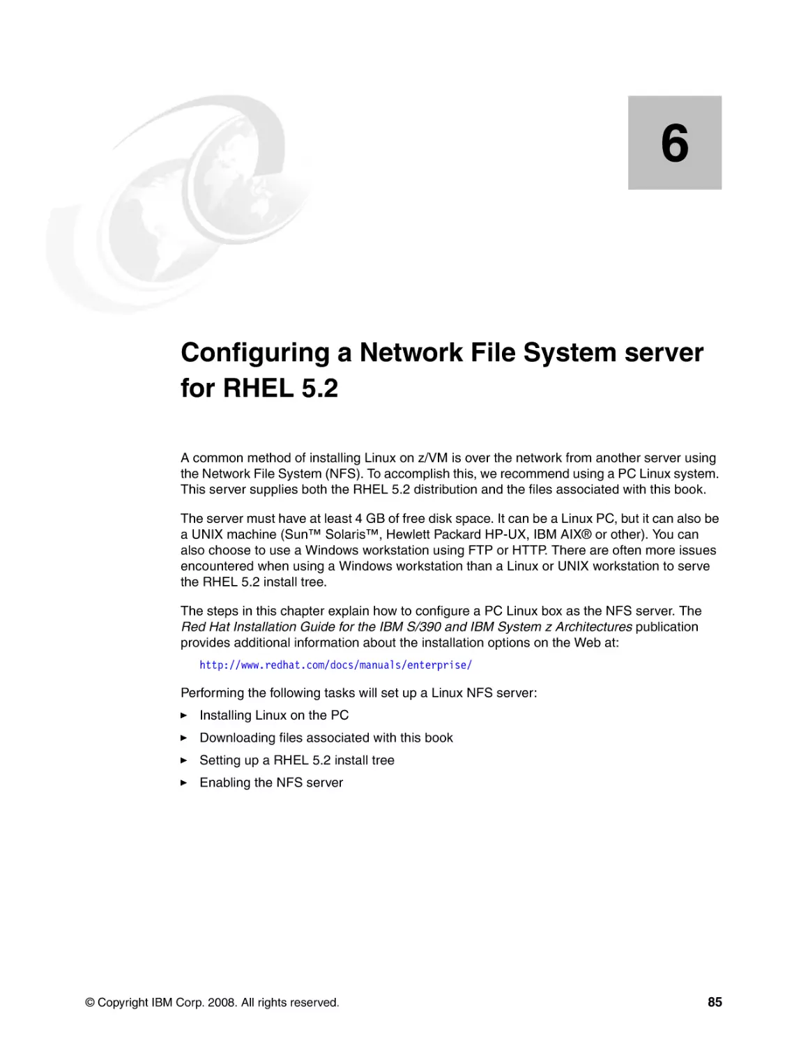 Chapter 6. Configuring a Network File System server for RHEL 5.2