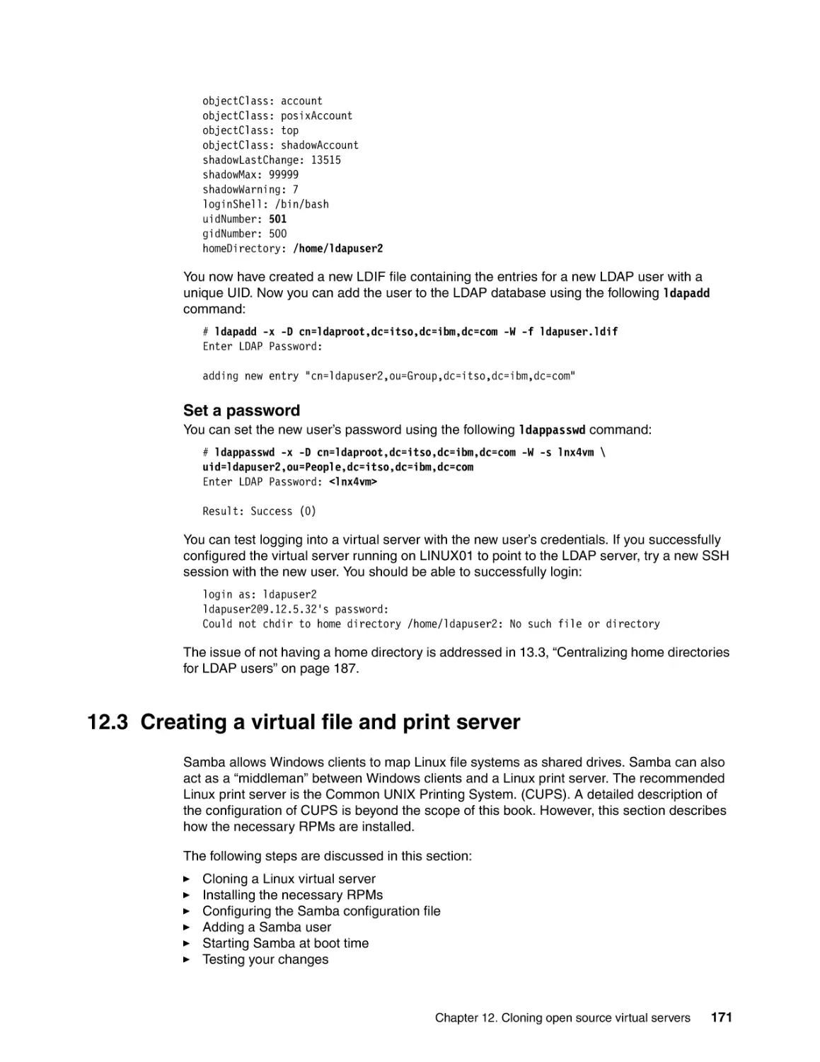 12.3 Creating a virtual file and print server