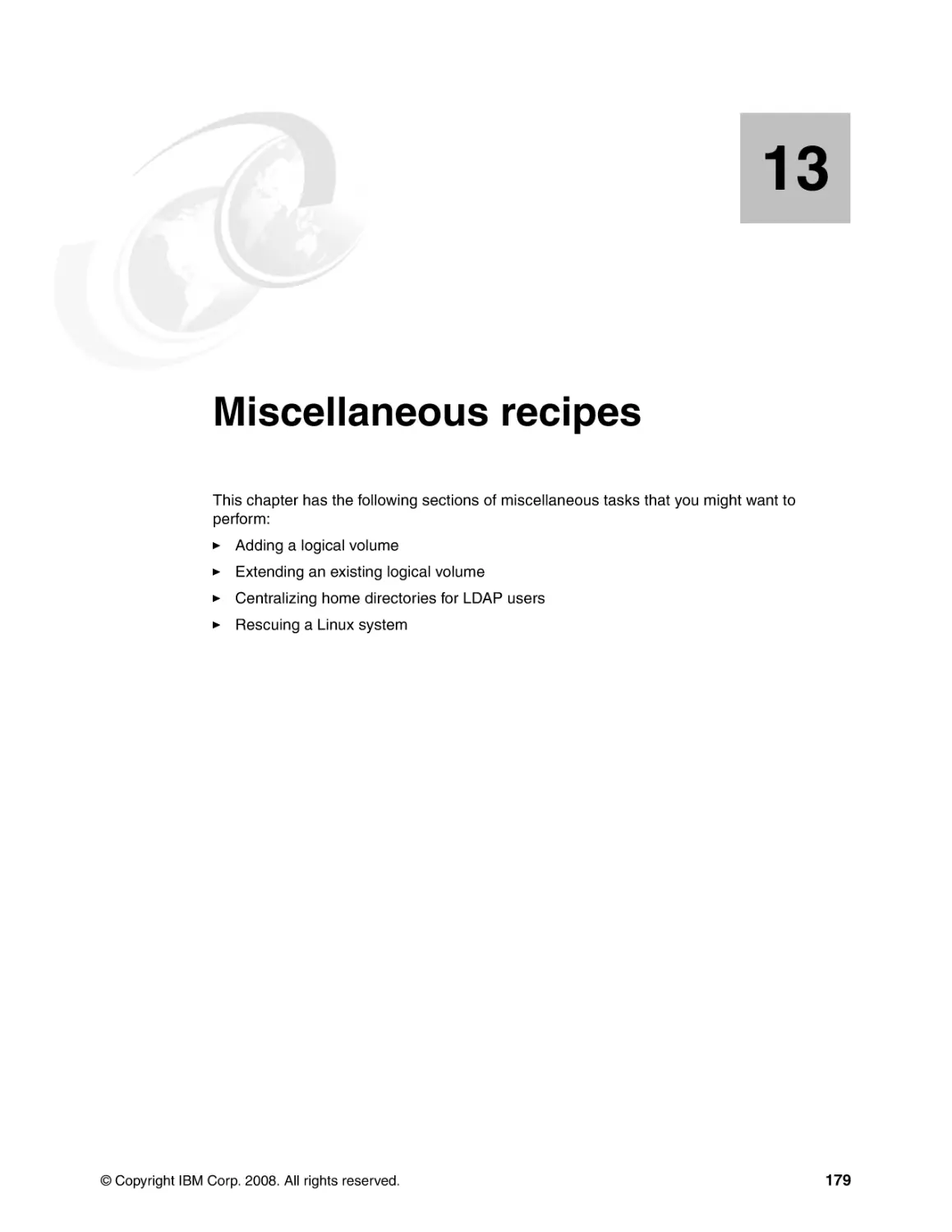 Chapter 13. Miscellaneous recipes
