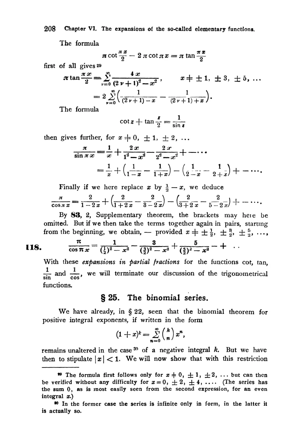 § 25. The binomial series