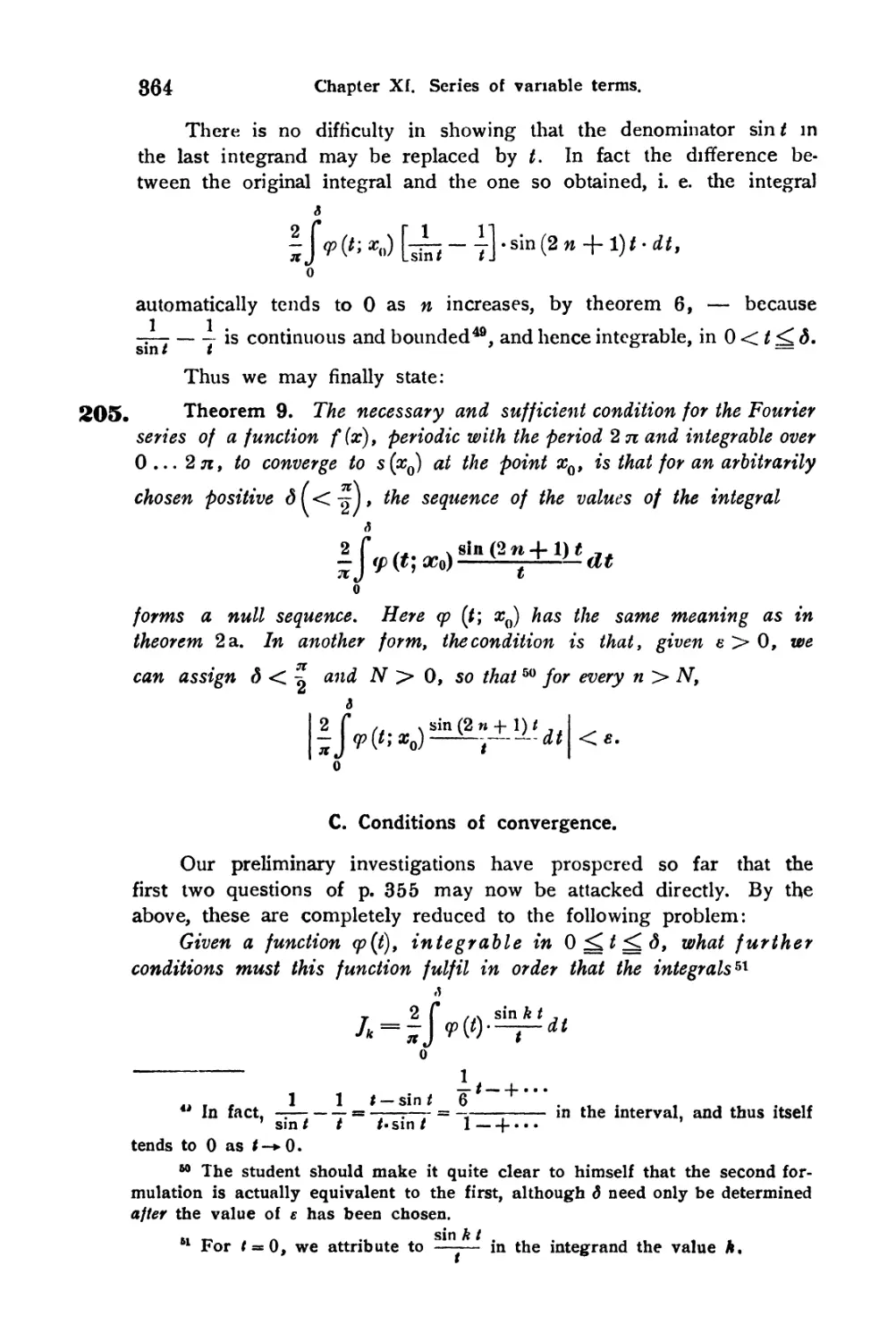 C. Conditions of convergence