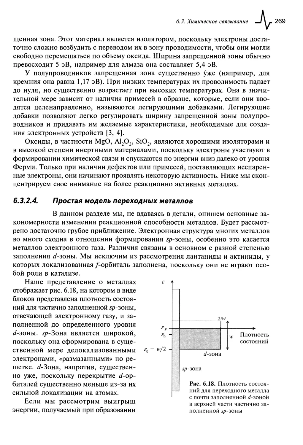 6.3.2.4. Простая модель переходных металлов