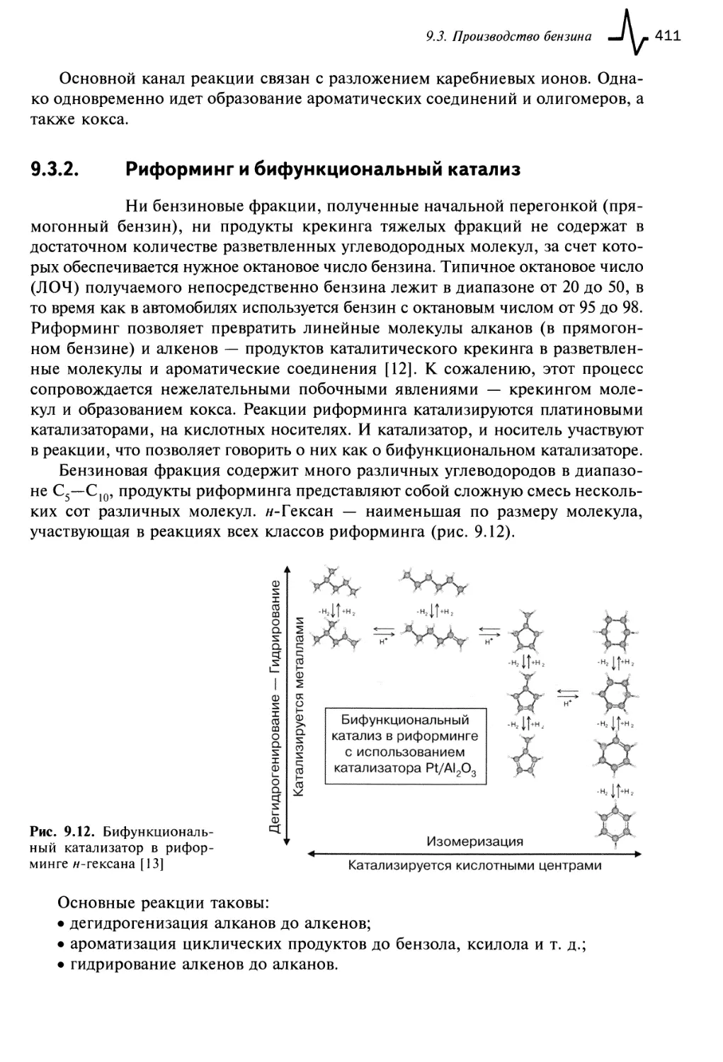 9.3.2. Риформинг и бифункциональный катализ