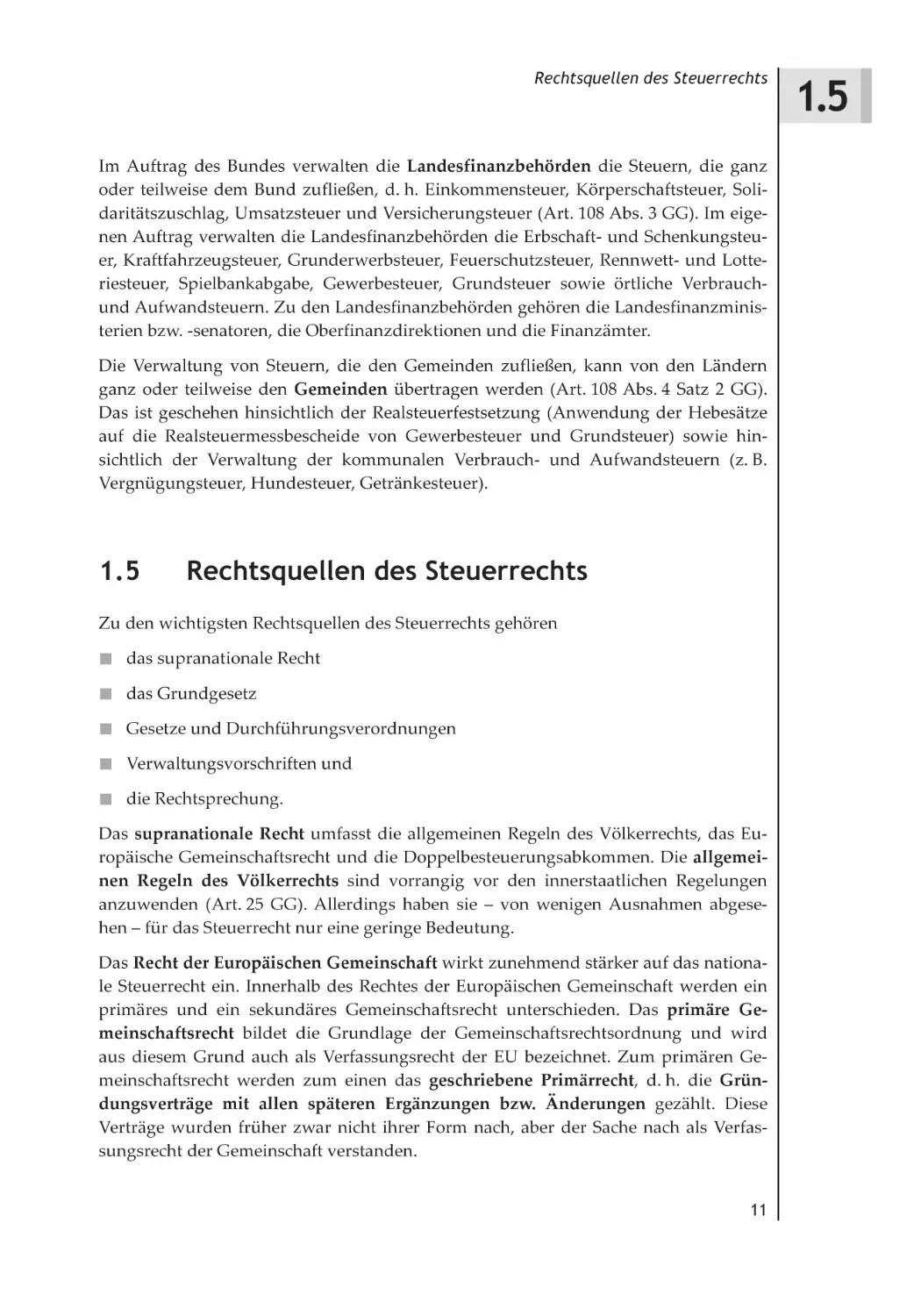 1.5 Rechtsquellen des Steuerrechts