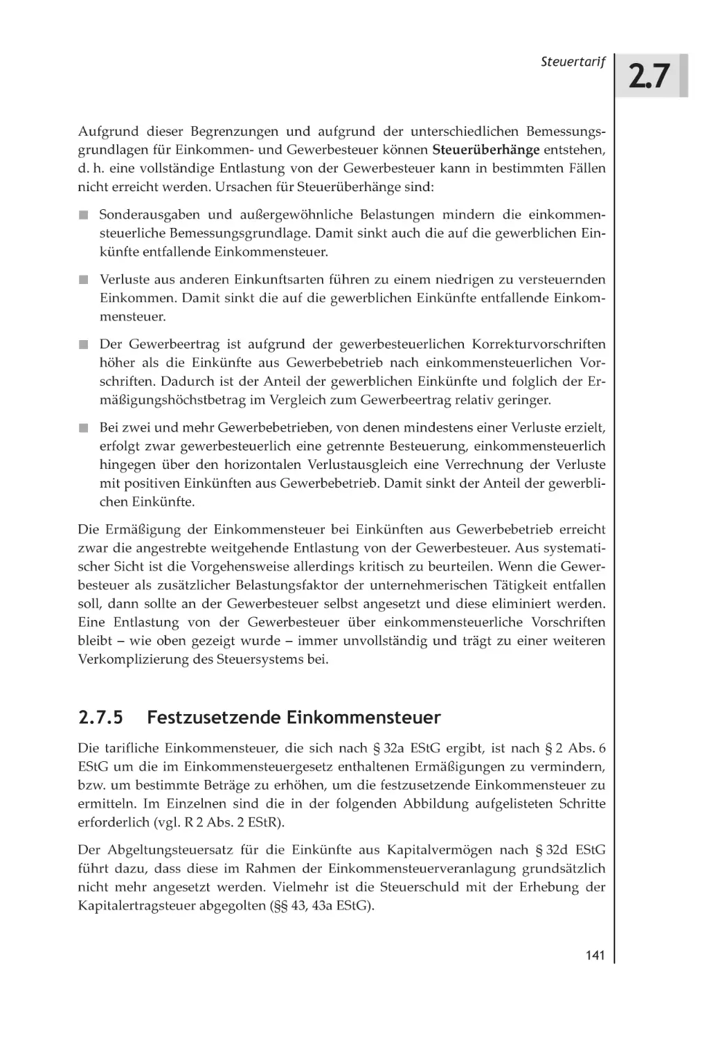 2.7.5 Festzusetzende Einkommensteuer