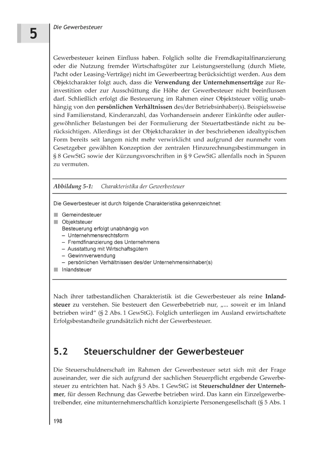 5.2 Steuerschuldner der Gewerbesteuer