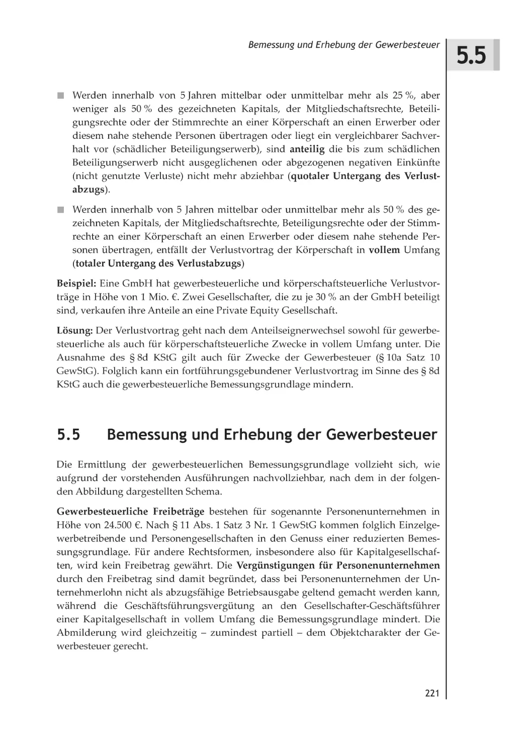 5.5 Bemessung und Erhebung der Gewerbesteuer